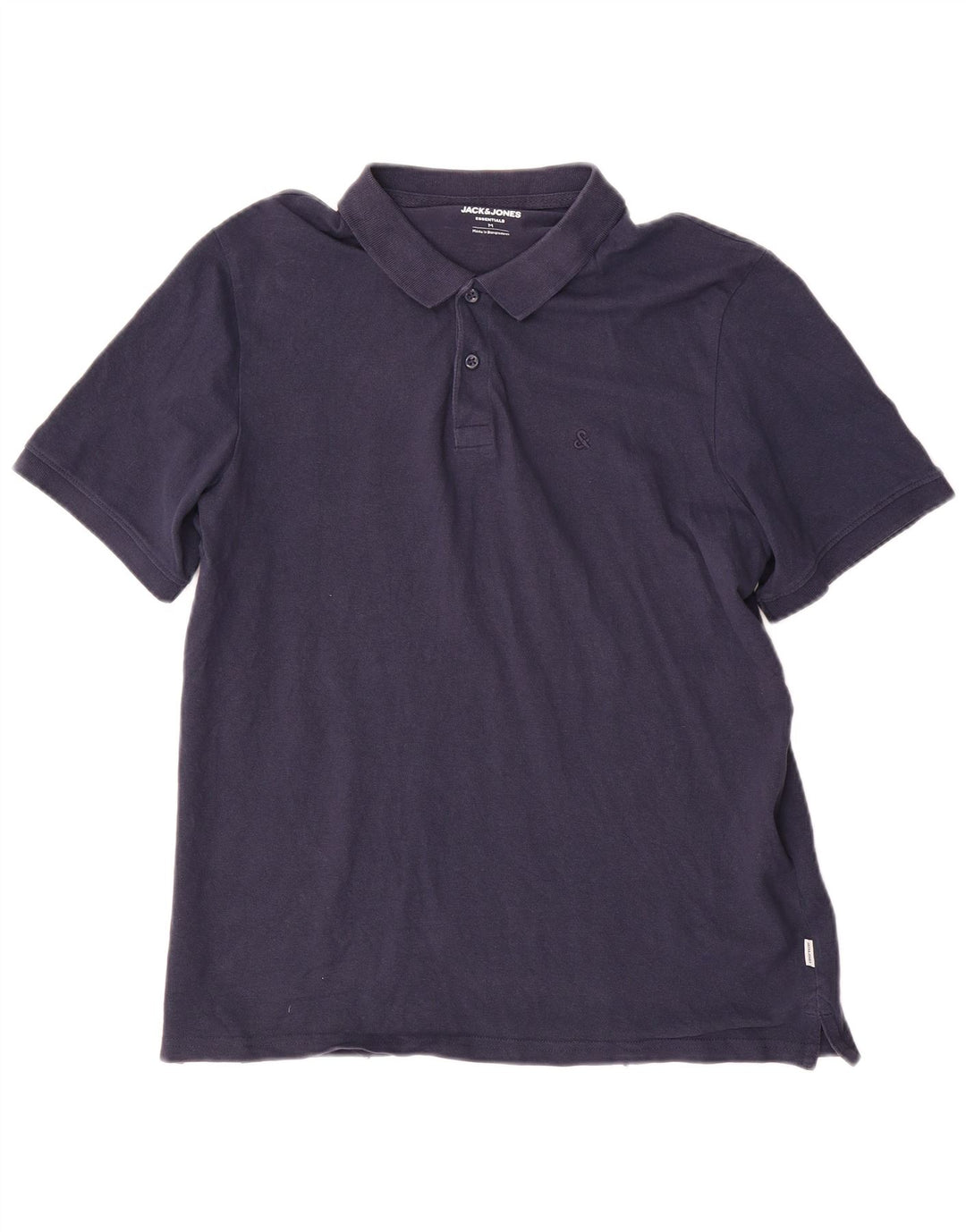 Męska koszulka polo Jack & Jones, średnia, granatowa, bawełniana