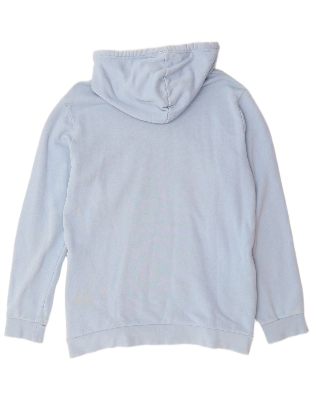 Męski sweter z kapturem ADIDAS z grafiką, średnioniebieski, bawełniany