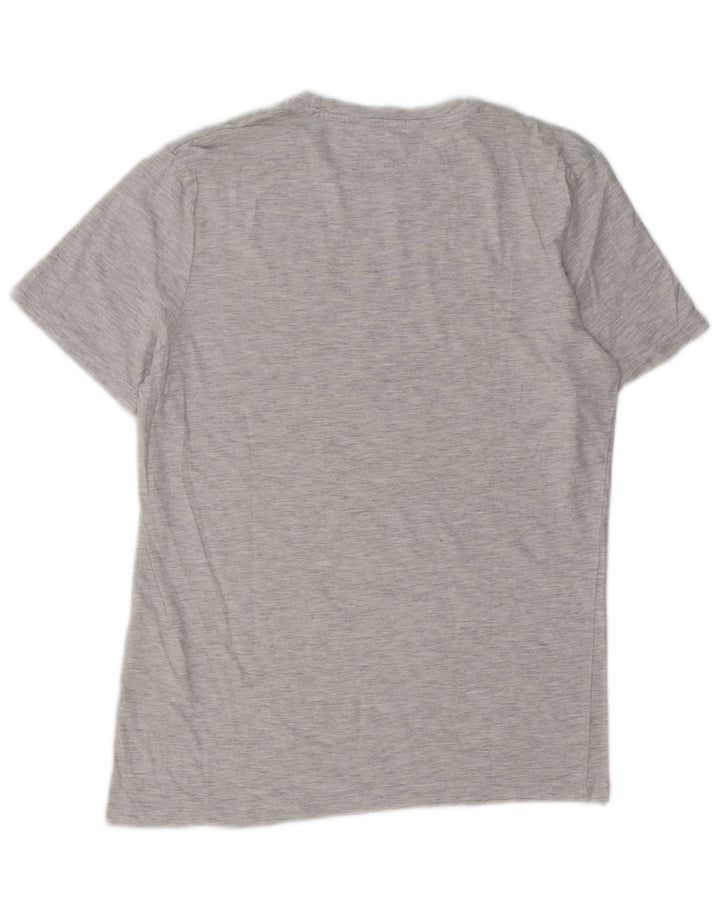 Męski T-shirt z grafiką Jack & Jones, mały, szary, nakrapiany, bawełniany