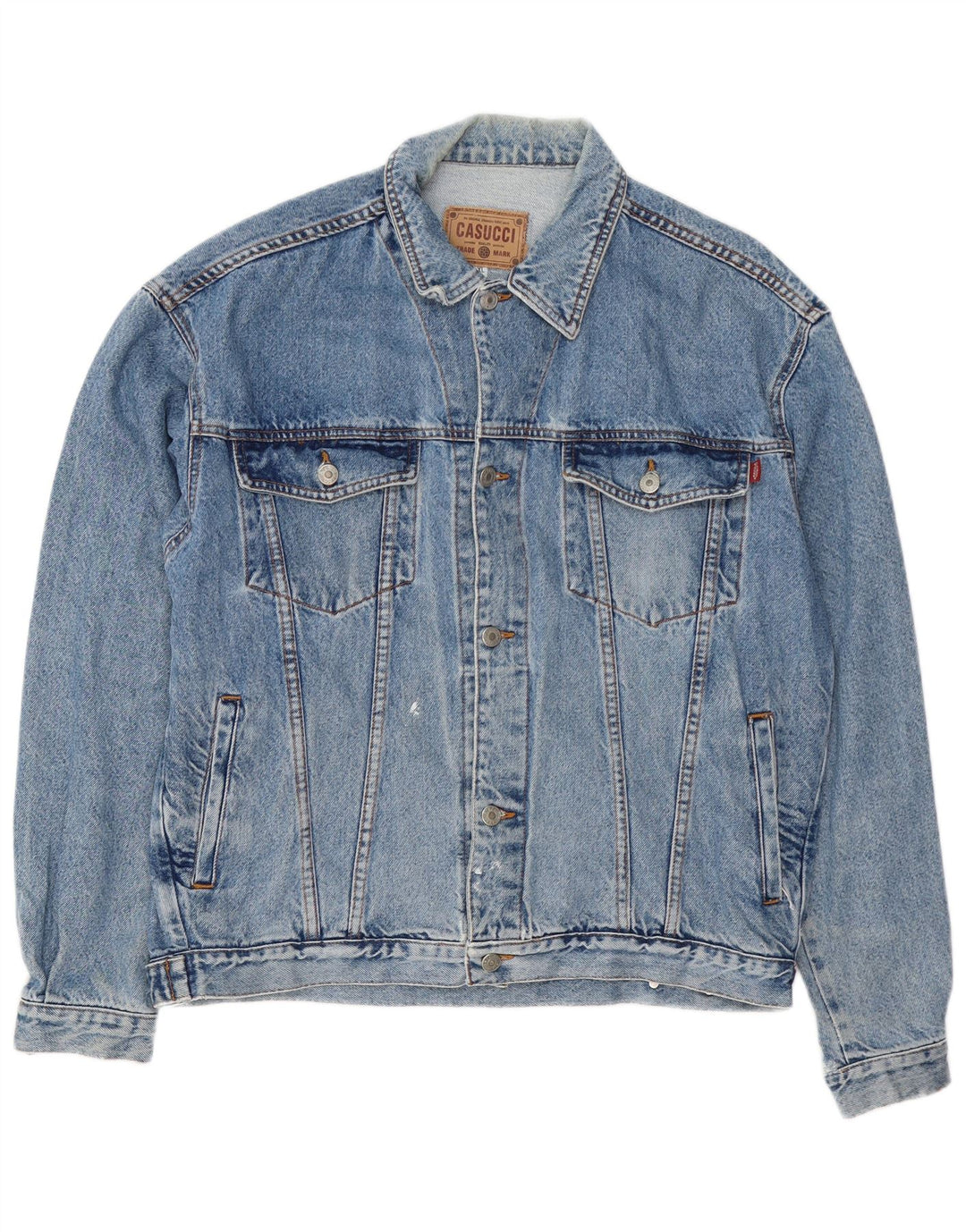 Męska kurtka dżinsowa Casucci UK 42 XL, niebieska, bawełniana