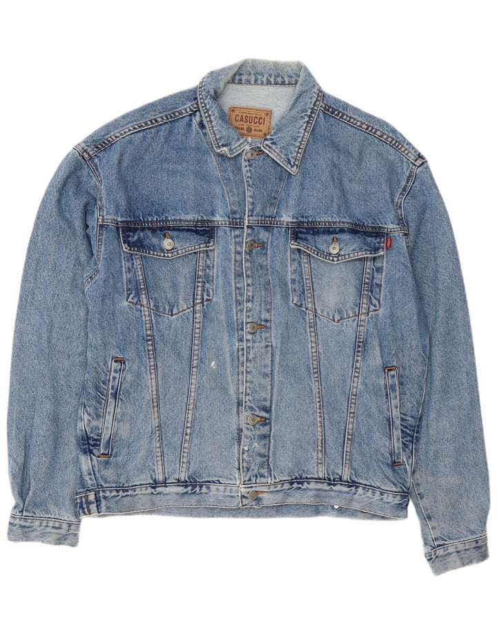 Męska kurtka dżinsowa Casucci UK 42 XL, niebieska, bawełniana