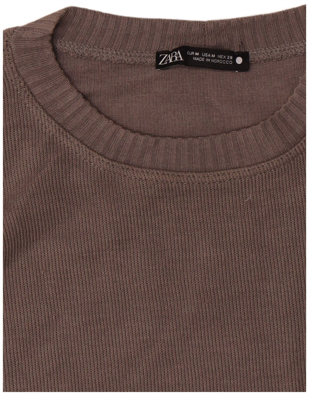 Damski top oversize z długim rękawem Zara UK 14, średni brąz
