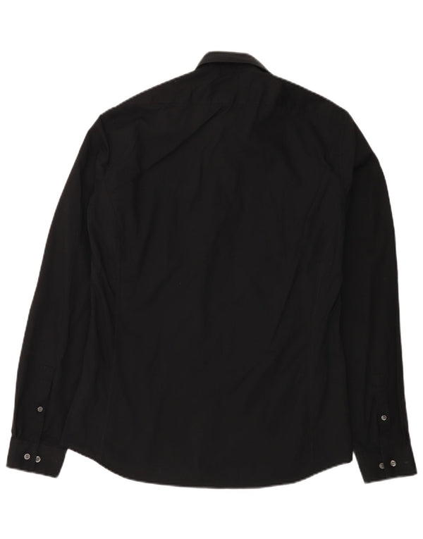 Męska koszula Calvin Klein Extra Slim Fit, rozmiar 41 16, duża, czarna bawełna