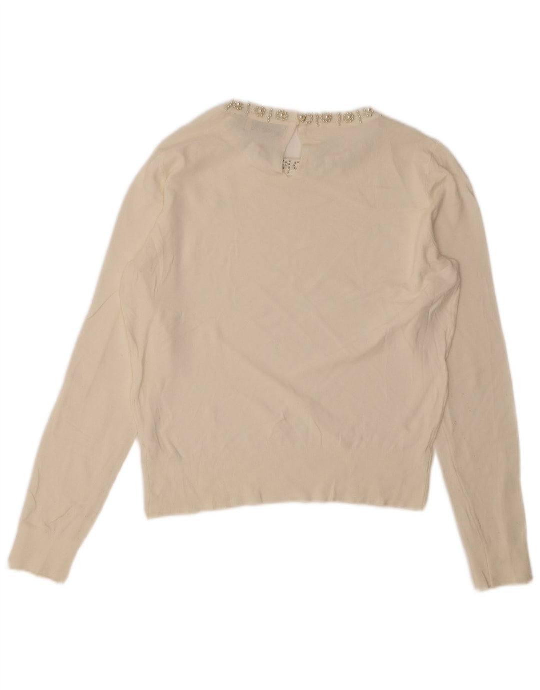 Damski sweter Oasis z dekoltem w łódkę UK 14 Średnio-biała wiskoza
