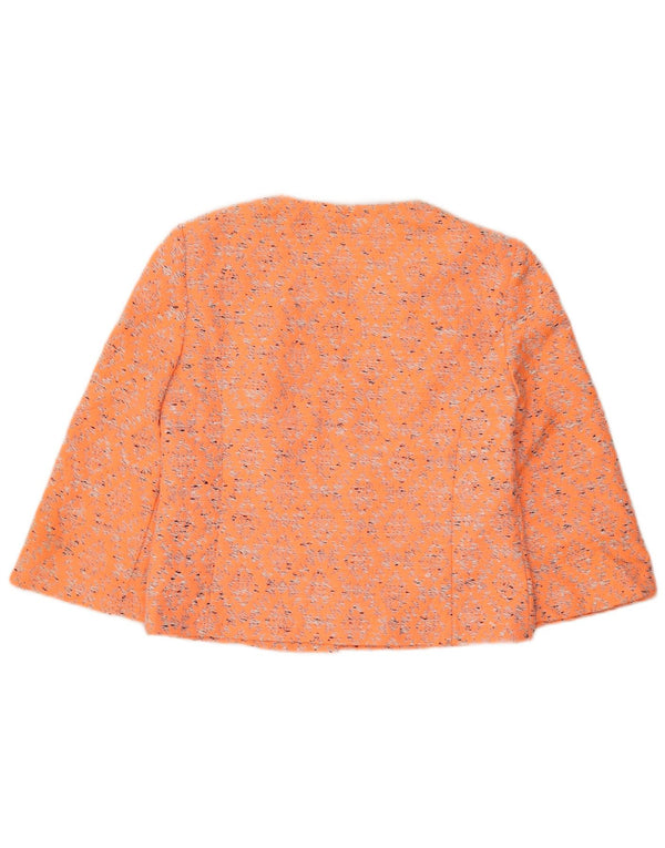 Marks & Spencer Bolero Damskie 3/4 Rękaw UK 10 Małe Pomarańczowe Ikat