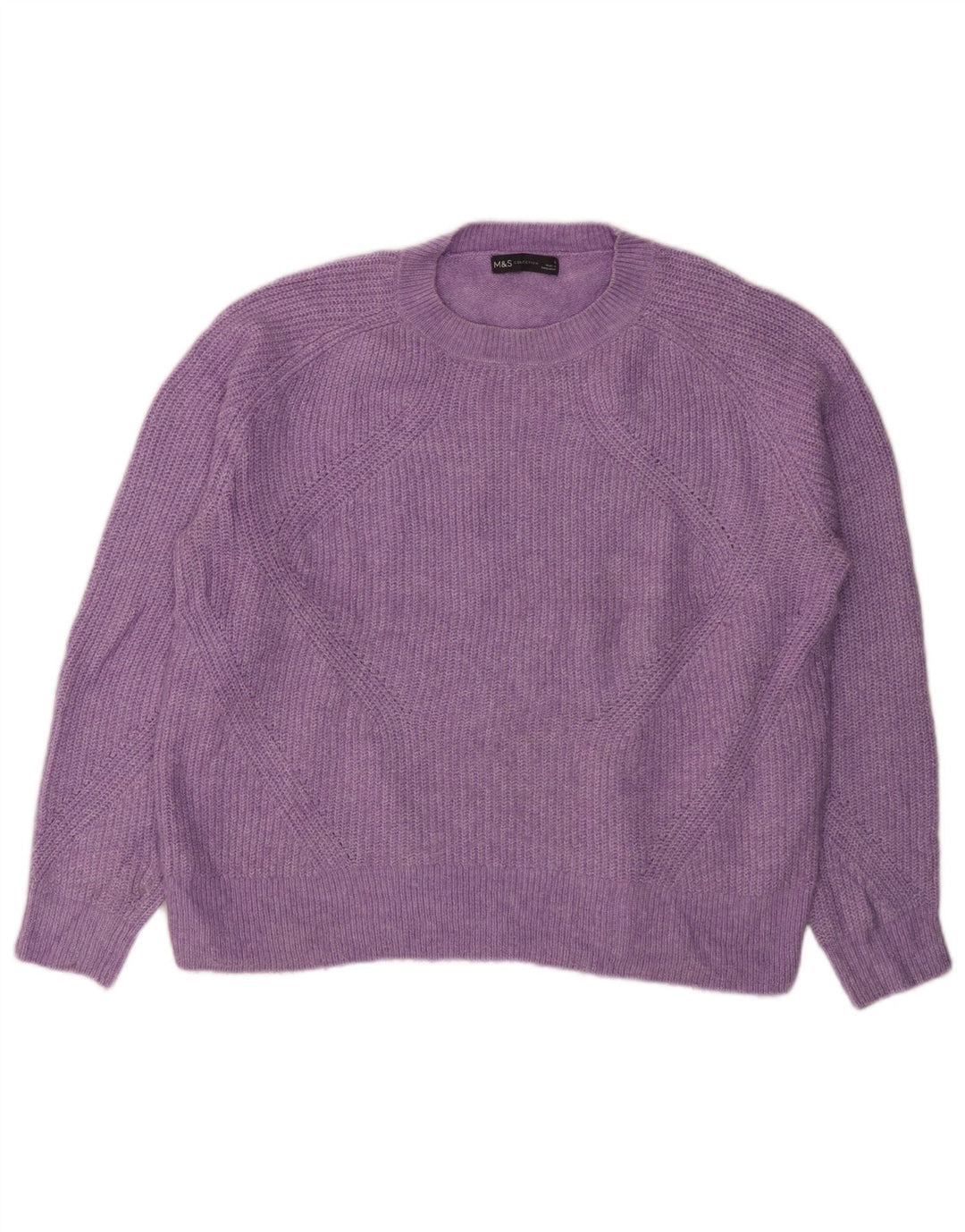 MARKS & SPENCER Damski sweter z okrągłym dekoltem, UK 16, duży fiolet