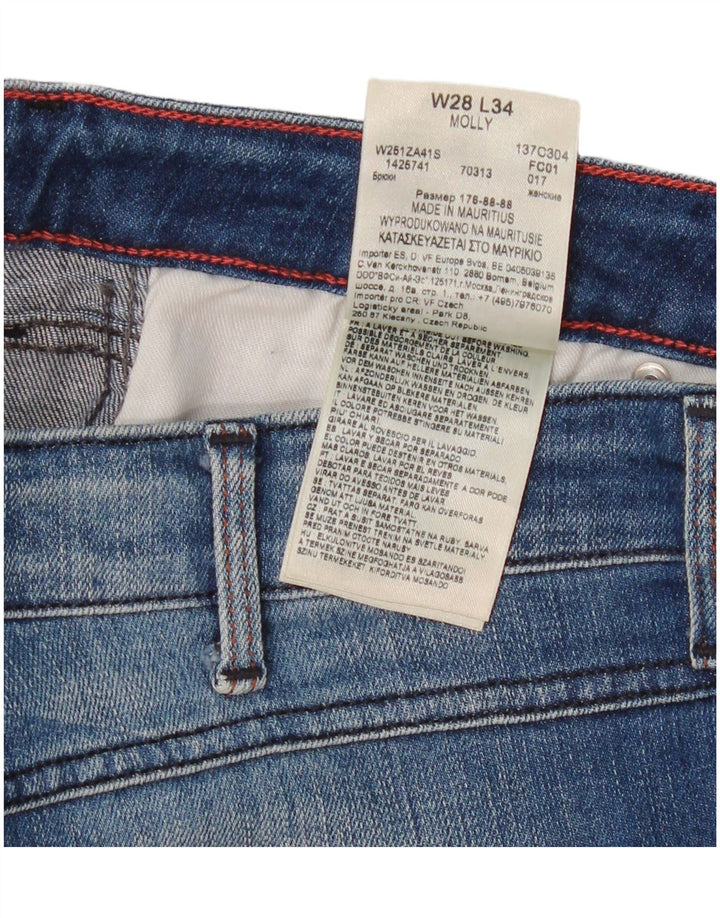 Damskie jeansy Wrangler Molly Slim W28 L34 Niebieskie bawełniane