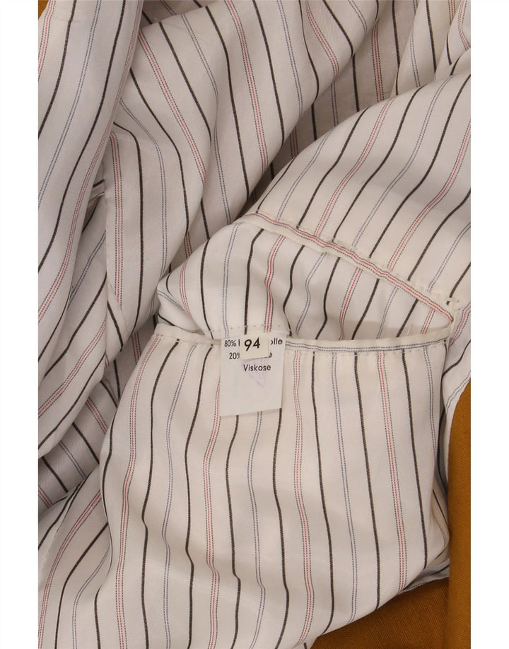 Vintage męska marynarka dwurzędowa UK 40 duża żółta wełna