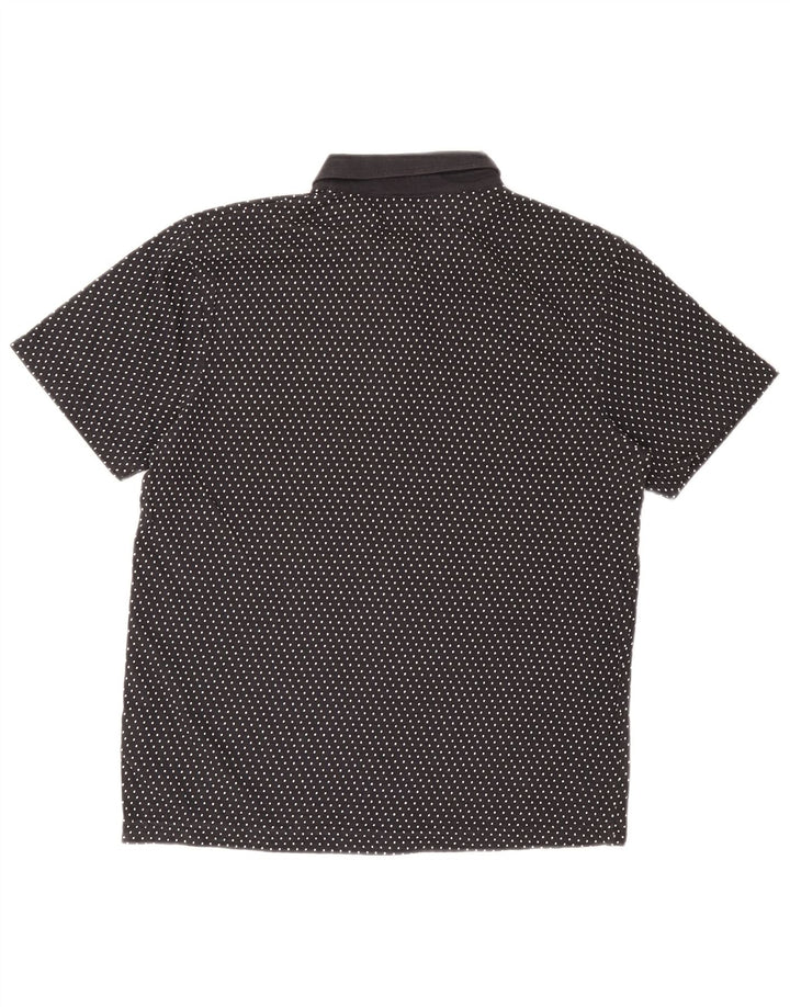 Męska koszulka polo Jack & Jones, średnia, granatowa, bawełniana w cętki