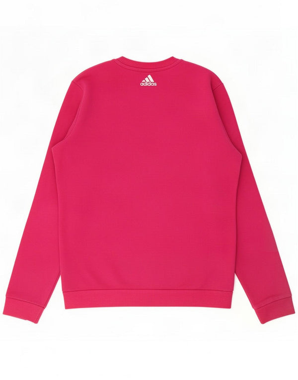 Damska bluza graficzna Adidas Jumper UK 12/14 Średni różowy Kolorblok