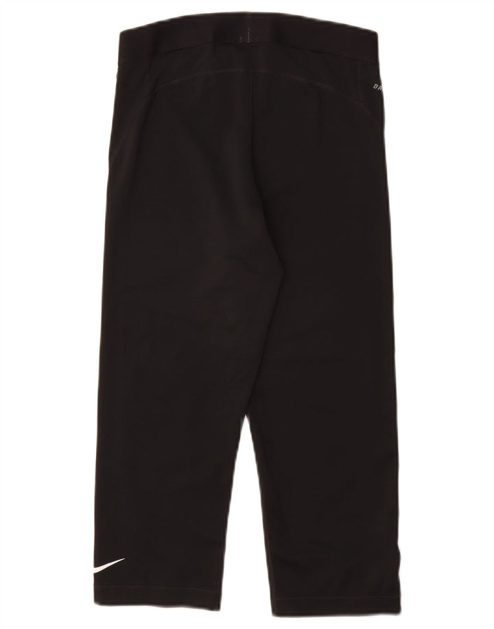 Damskie legginsy NIKE Dri Fit Graphic Capri UK 12, średni czarny poliester