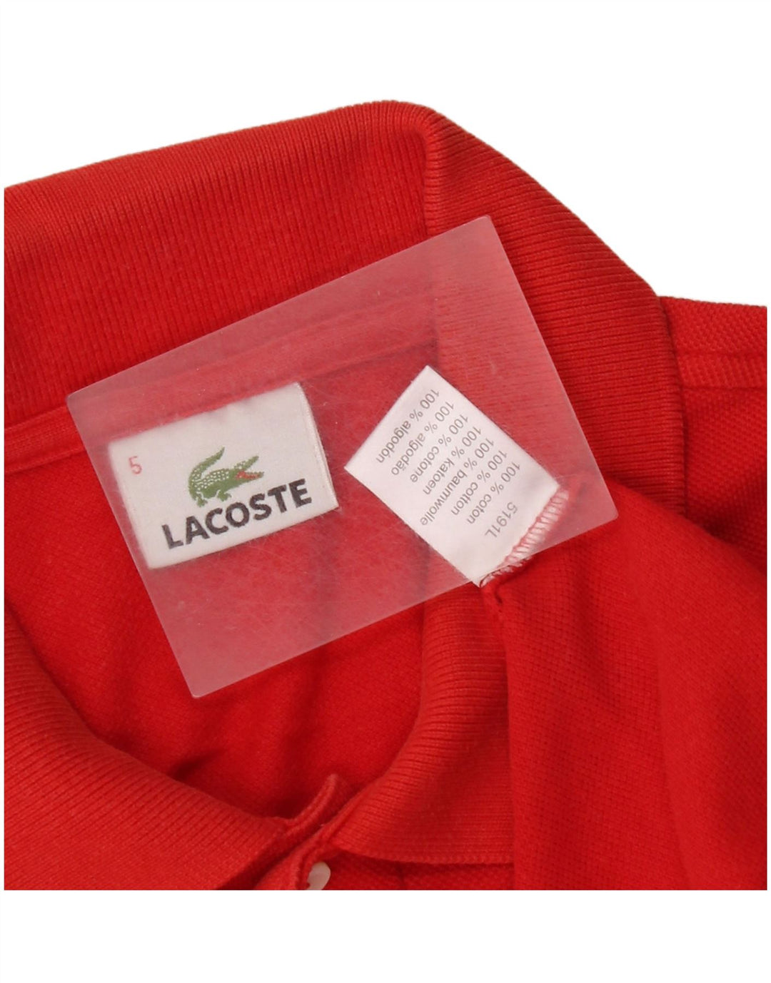 Męska koszulka polo Lacoste, rozmiar 5, duża, czerwona, bawełniana