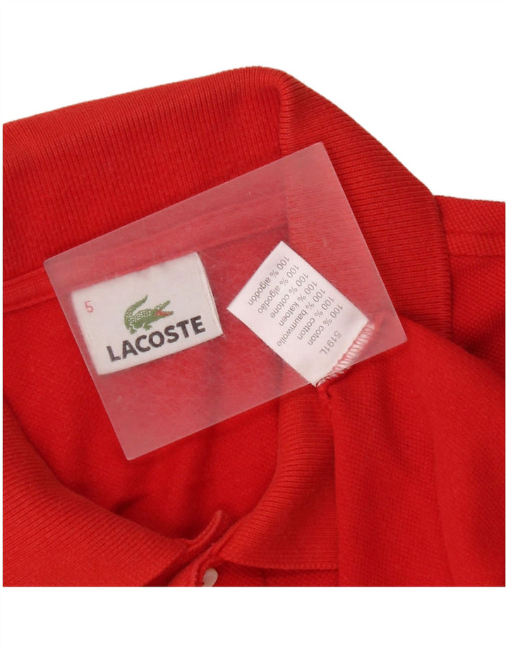 Męska koszulka polo Lacoste, rozmiar 5, duża, czerwona, bawełniana