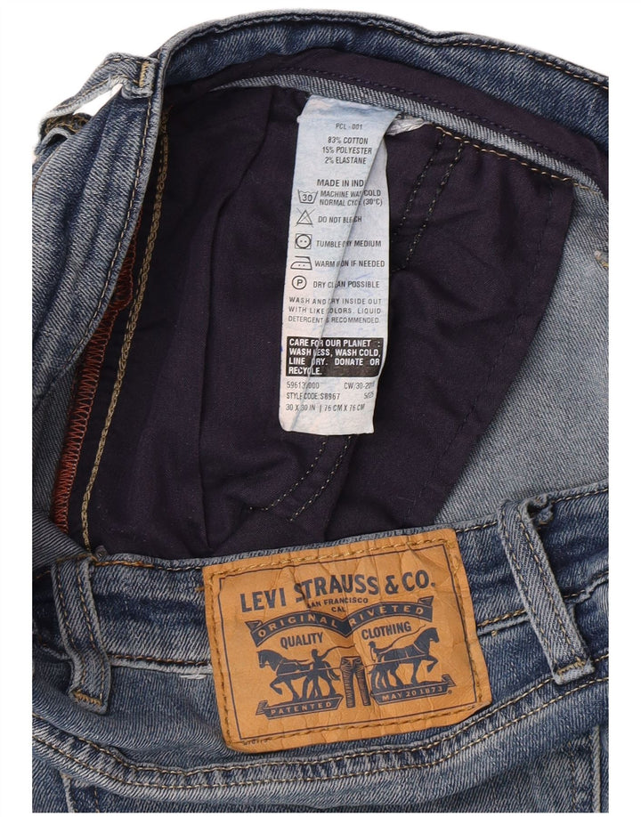 Damskie proste dżinsy Levi's W30 L25 Niebieskie bawełniane