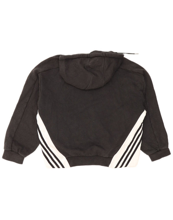 Damska bluza z kapturem Adidas Three Stripes UK 10 Small Black Colorblock
