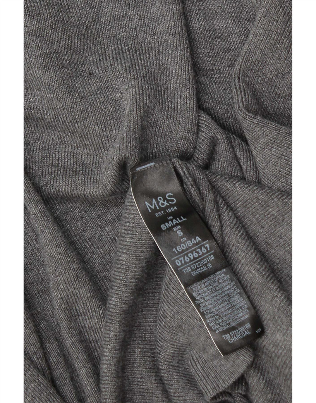 Marks & Spencer Damski sweter rozpinany o długim kroju, UK 10, mały, szary