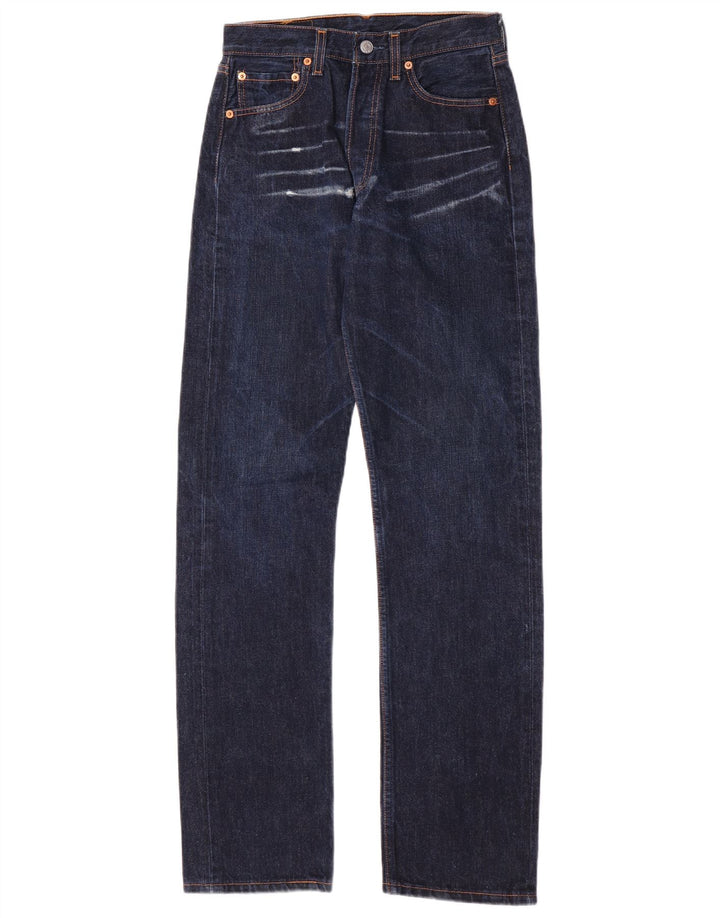 Męskie dżinsy Levi's 501 Straight W28 L34 Granatowa bawełna