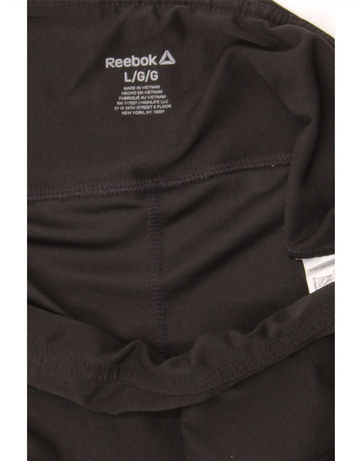 Damskie legginsy Reebok Graphic Capri UK 14, duże, czarne