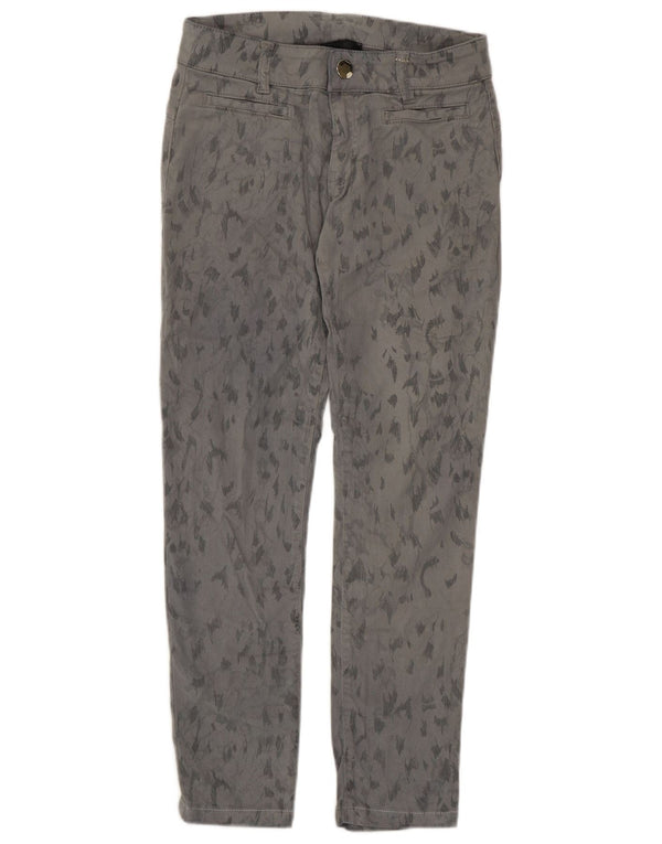 Spodnie damskie Pinko Slim Casual W26 L26 Szara bawełna z nadrukiem zwierzęcym