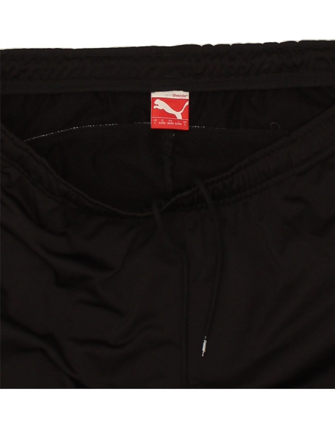 PUMA Mens Tracksuit Trousers Large Black | Vintage Puma | Thrift | Second-Hand Puma | Used Clothing | Messina Hembry 