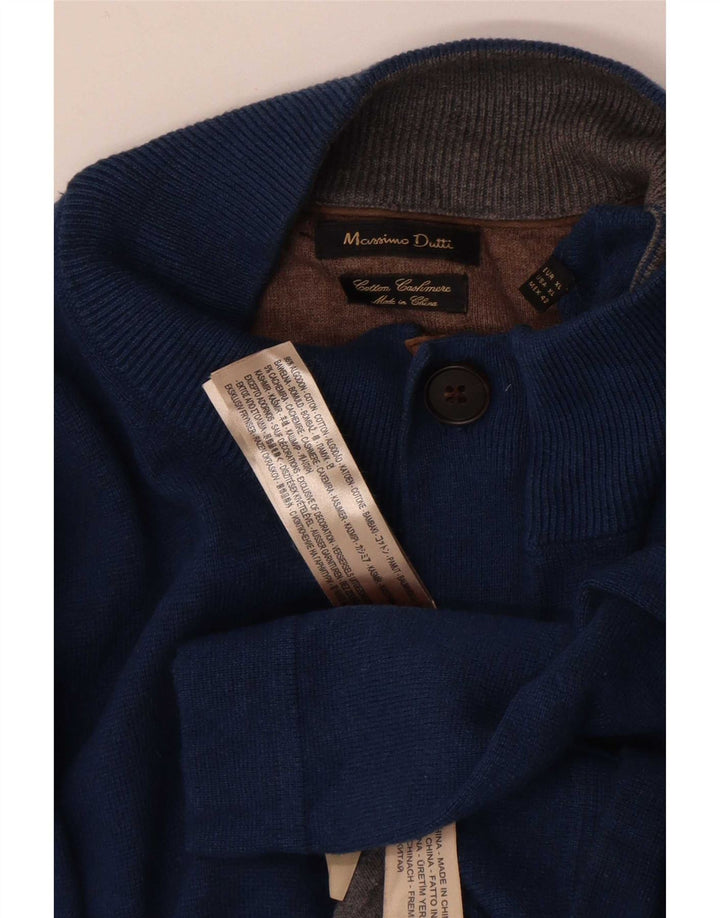Męski sweter rozpinany Massimo Dutti XL, granatowy, bawełniany