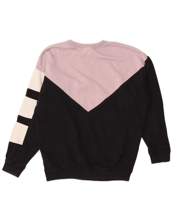 Damska bluza oversize Adidas Jumper UK 12 Medium Black Colorblock