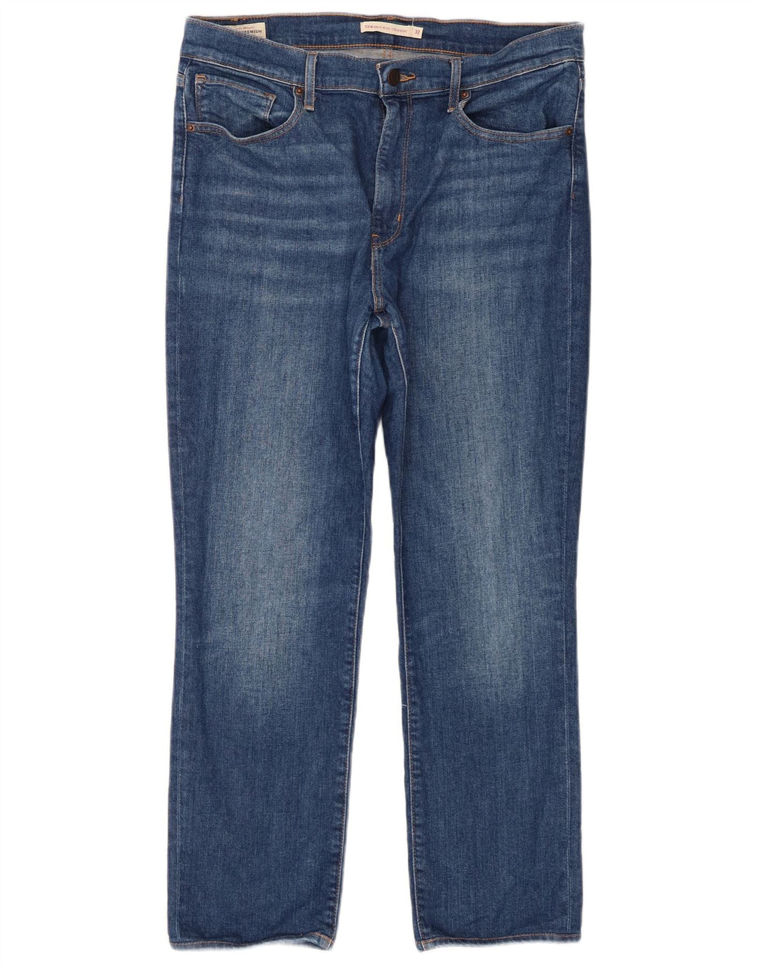 Damskie jeansy Levi's 724 z wysokim stanem i prostym W32 L26 Niebieskie