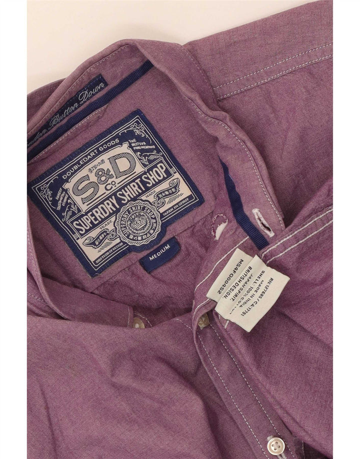 Koszula męska Superdry, bawełniana, w kolorze średniofioletowym