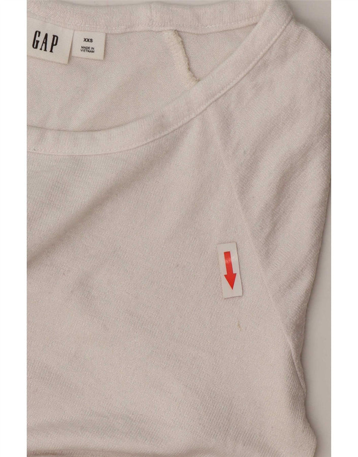 Damska bluzka oversize Gap UK 2 2XS, biała bawełna