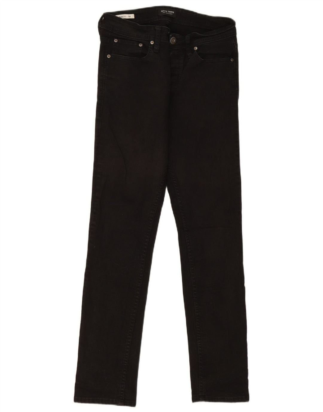 Męskie jeansy Jack & Jones Tim Slim W29 L30 Czarne bawełniane