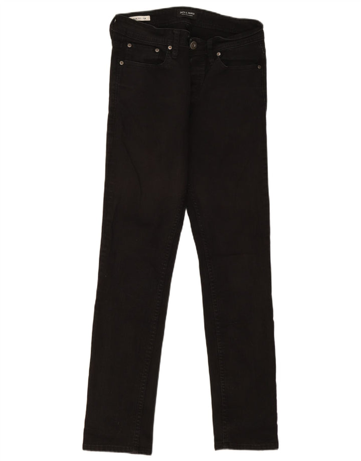 Męskie jeansy Jack & Jones Tim Slim W29 L30 Czarne bawełniane