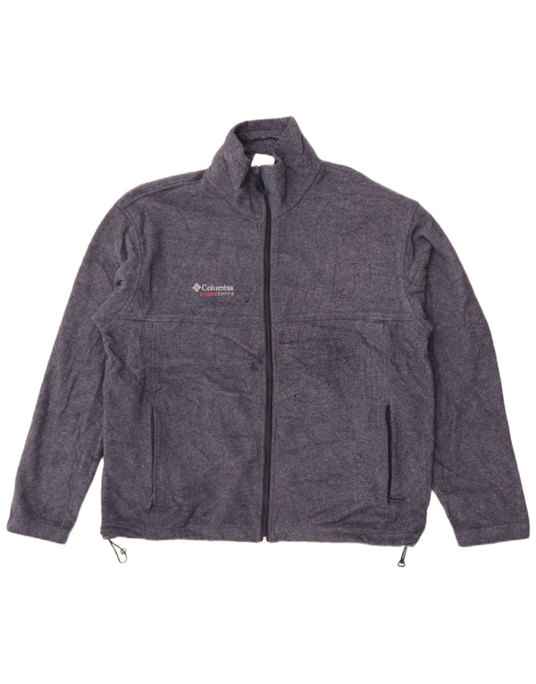 Męska kurtka polarowa Columbia UK 40, duża granatowa, poliestrowa