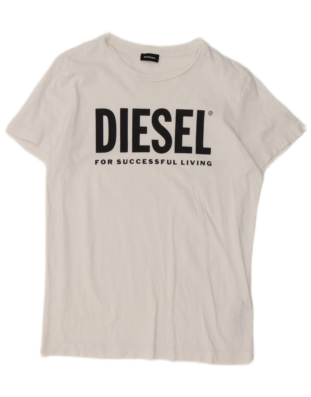 Męska koszulka z grafiką Diesel Top XS, biała bawełna