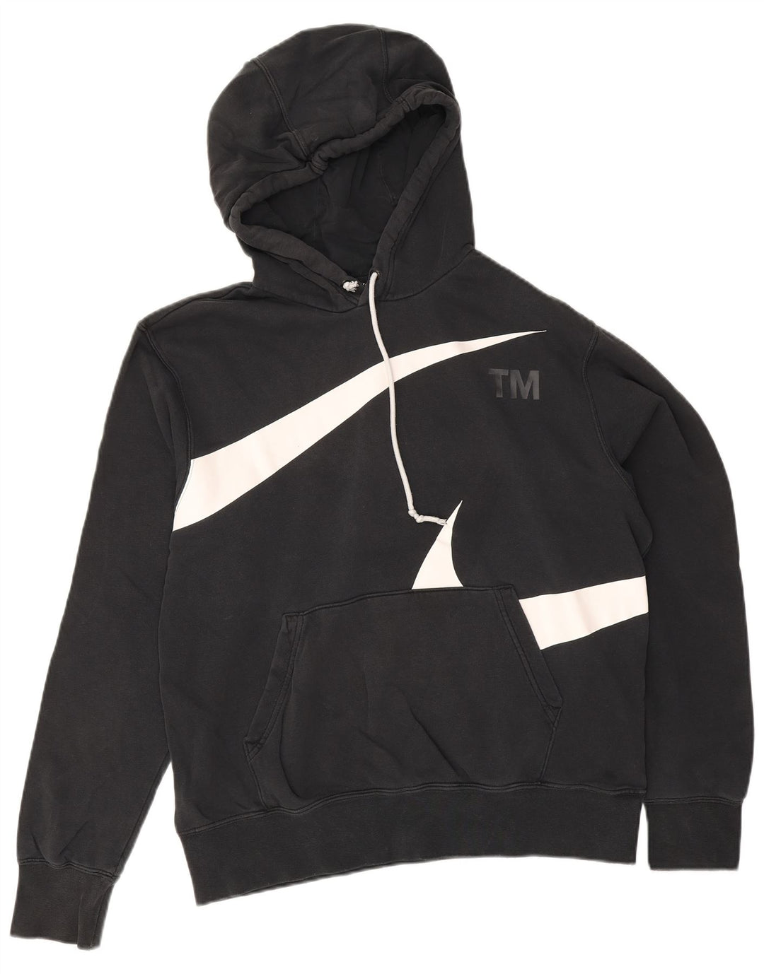 Męski sweter z kapturem Nike z grafiką, średni czarny, bawełniany
