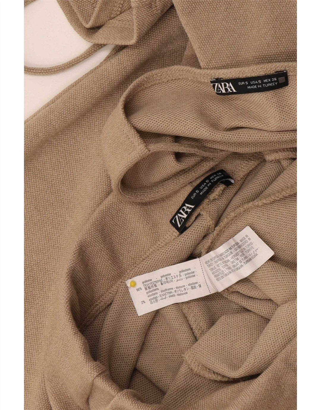 Dwuczęściowy zestaw damski Zara UK 8 Small W28 L28 Beżowy poliester