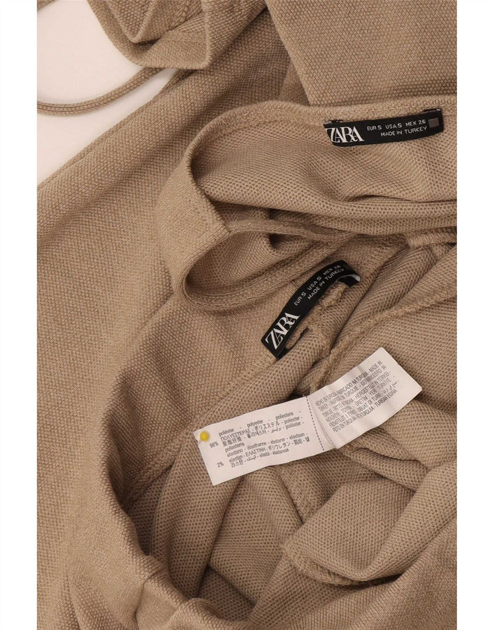 Dwuczęściowy zestaw damski Zara UK 8 Small W28 L28 Beżowy poliester