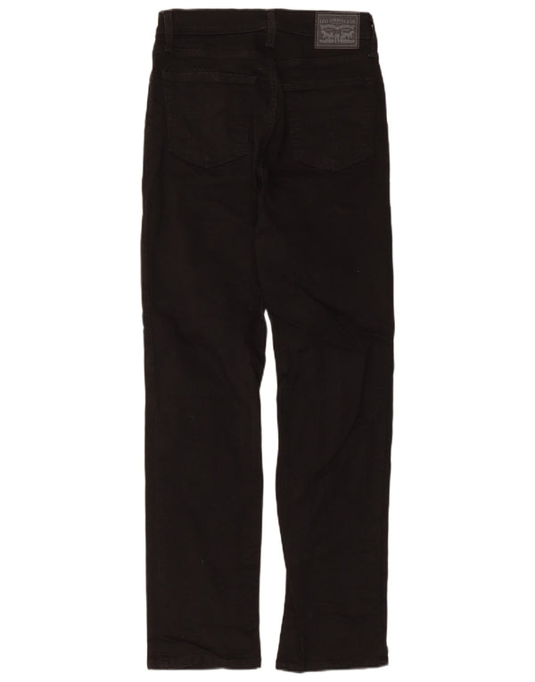 Damskie dżinsy Levi's 724 z wysokim stanem W28 L30 Czarna bawełna