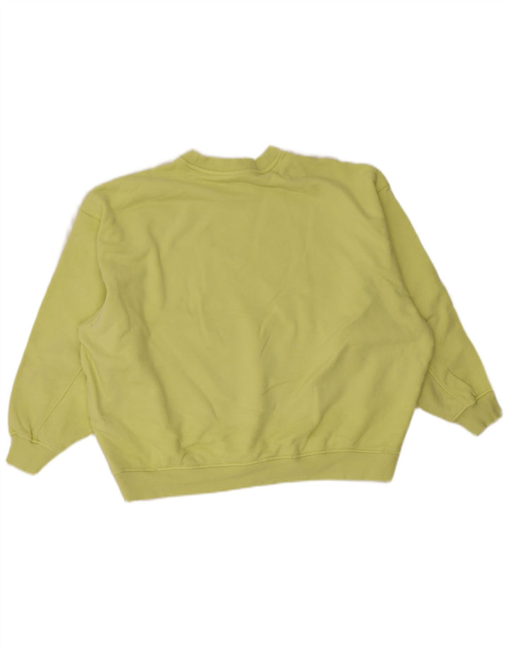 Adidas Damska bluza oversize Jumper UK 10 Mała żółta bawełna