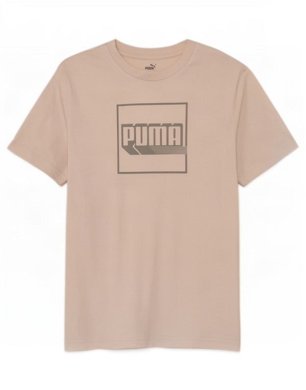 Męska koszulka z grafiką Puma, duża, biała, bawełniana