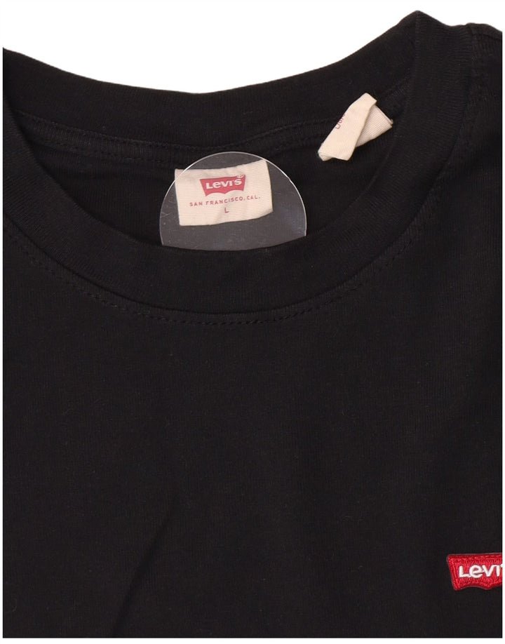 Damski top Levi's z długim rękawem UK 14, duży, czarny