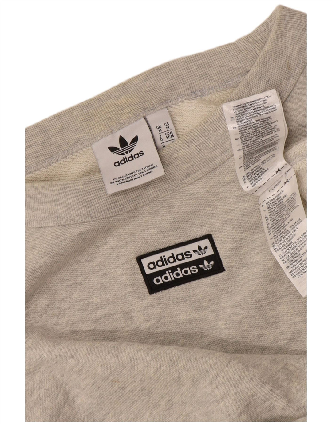 Bluza męska Adidas o luźnym kroju, średnia, szara, nakrapiana bawełna