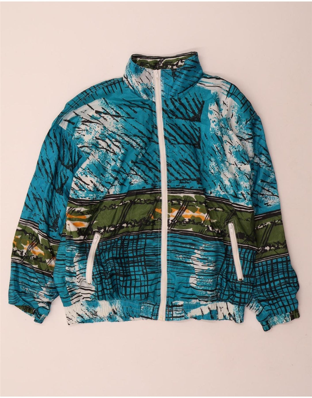 Damska bluza dresowa oversize VINTAGE UK 16, duża niebieska