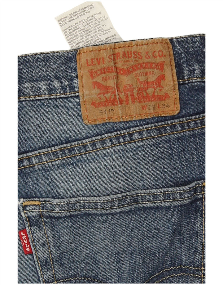 Męskie jeansy Levi's 511 Slim W32 L34 Niebieska bawełna