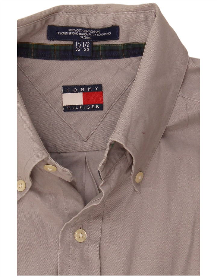 Koszula męska Tommy Hilfiger rozmiar 15 1/2, średnia szara bawełna