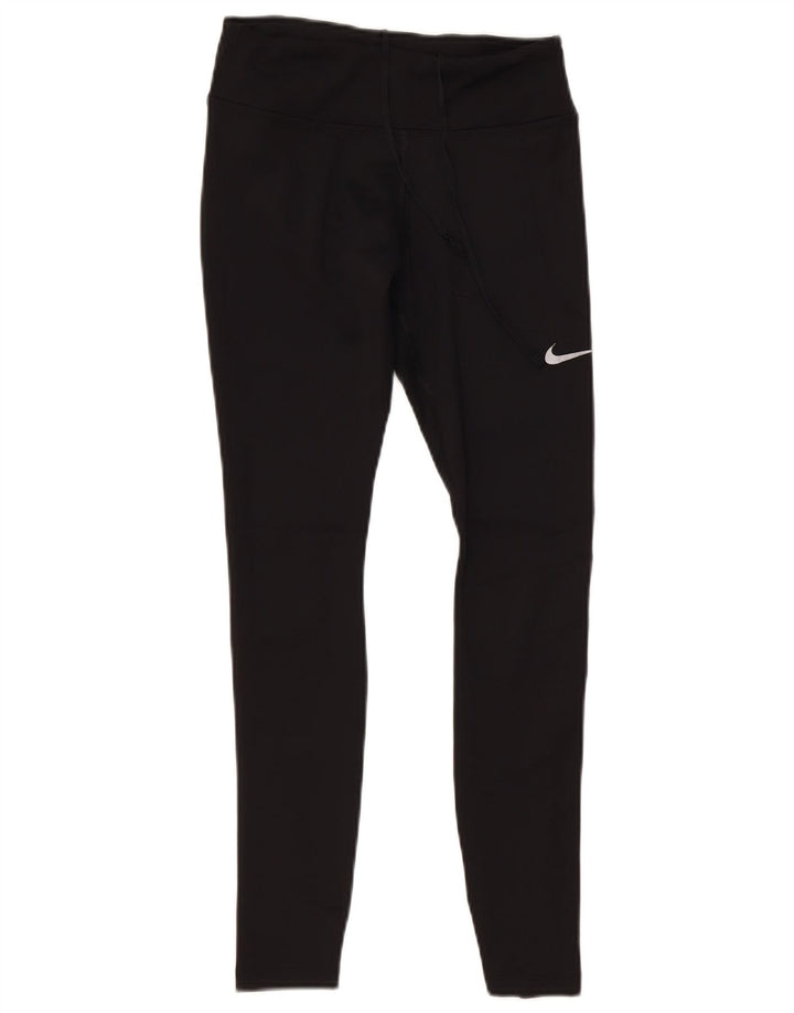 Damskie legginsy Nike Dri Fit UK 8, małe, czarne, poliestrowe