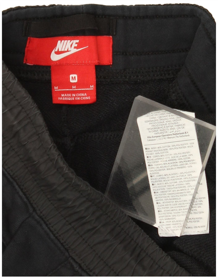 Męskie spodenki sportowe NIKE, średniej wielkości, czarne, bawełniane