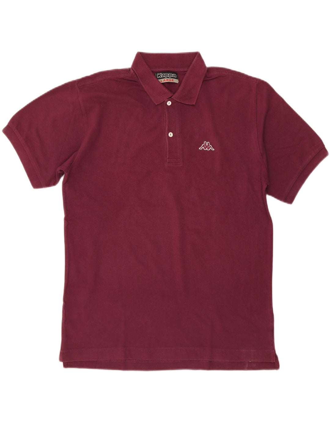 KAPPA Mens Polo Shirt Large Burgundy Cotton Vintage Kappa and Second-Hand Kappa from Messina Hembry 