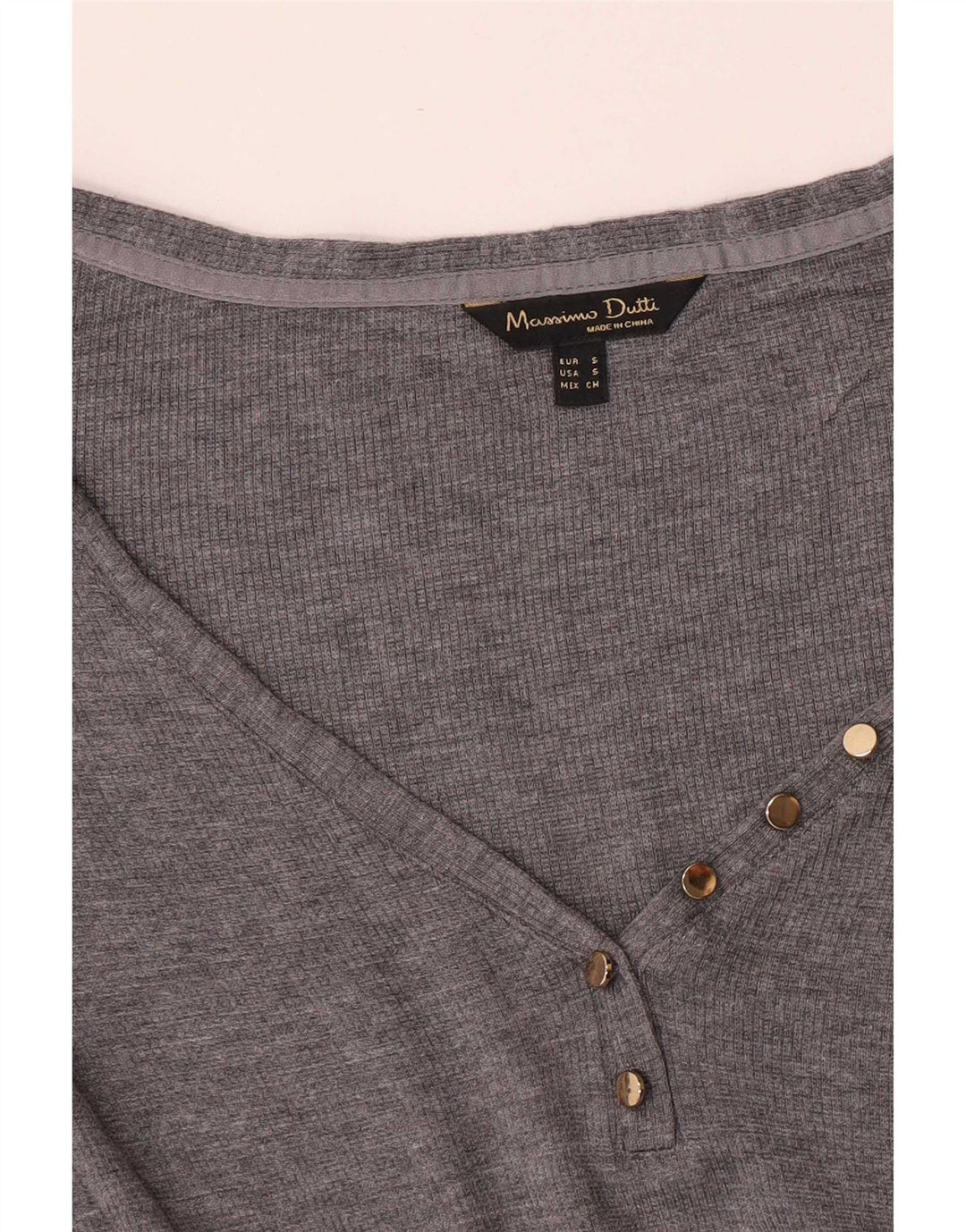 Damski top Massimo Dutti z długim rękawem UK 10, mały, szary