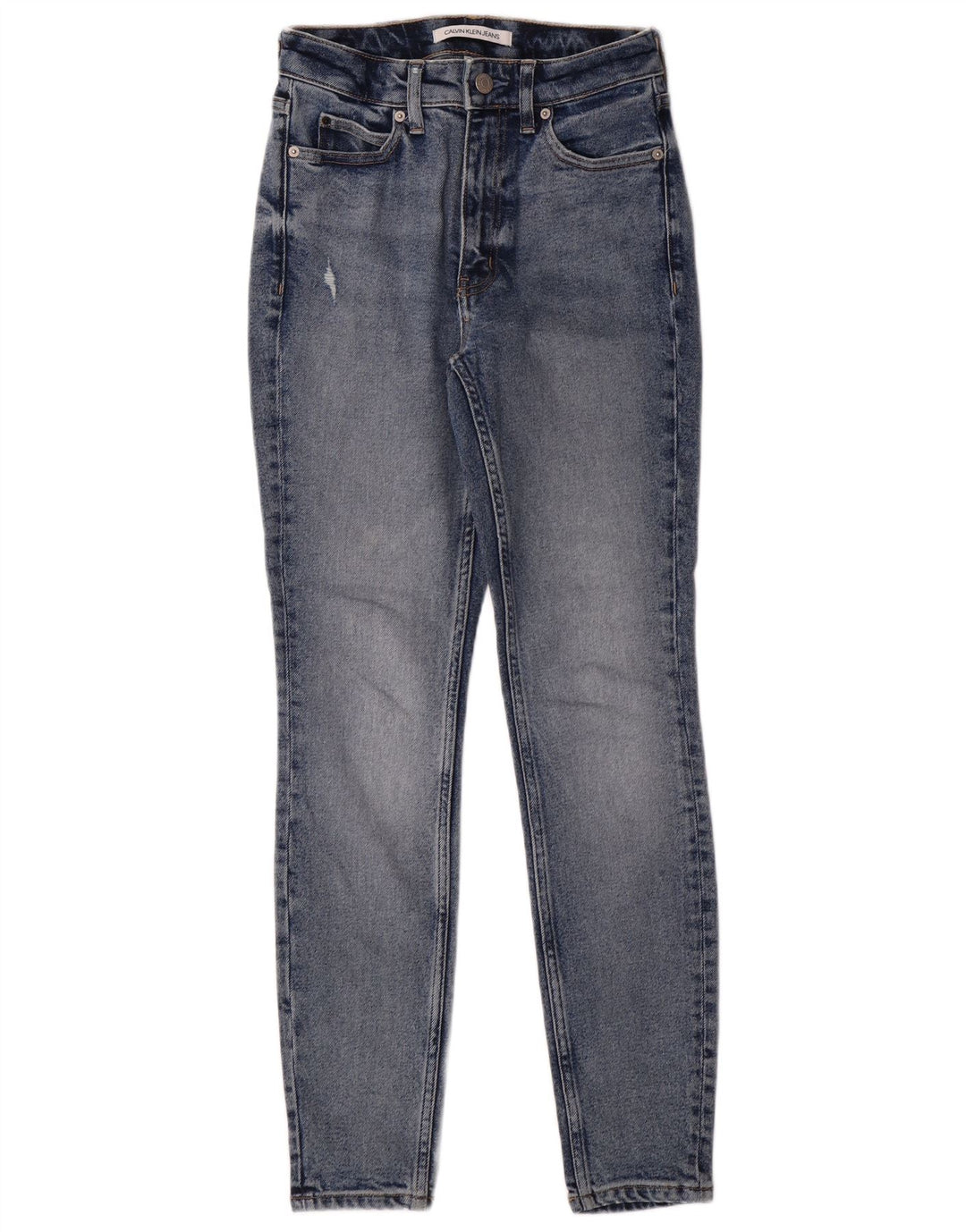 Damskie jeansy skinny Calvin Klein W26 L30 Niebieskie, bawełniane, klasyczne