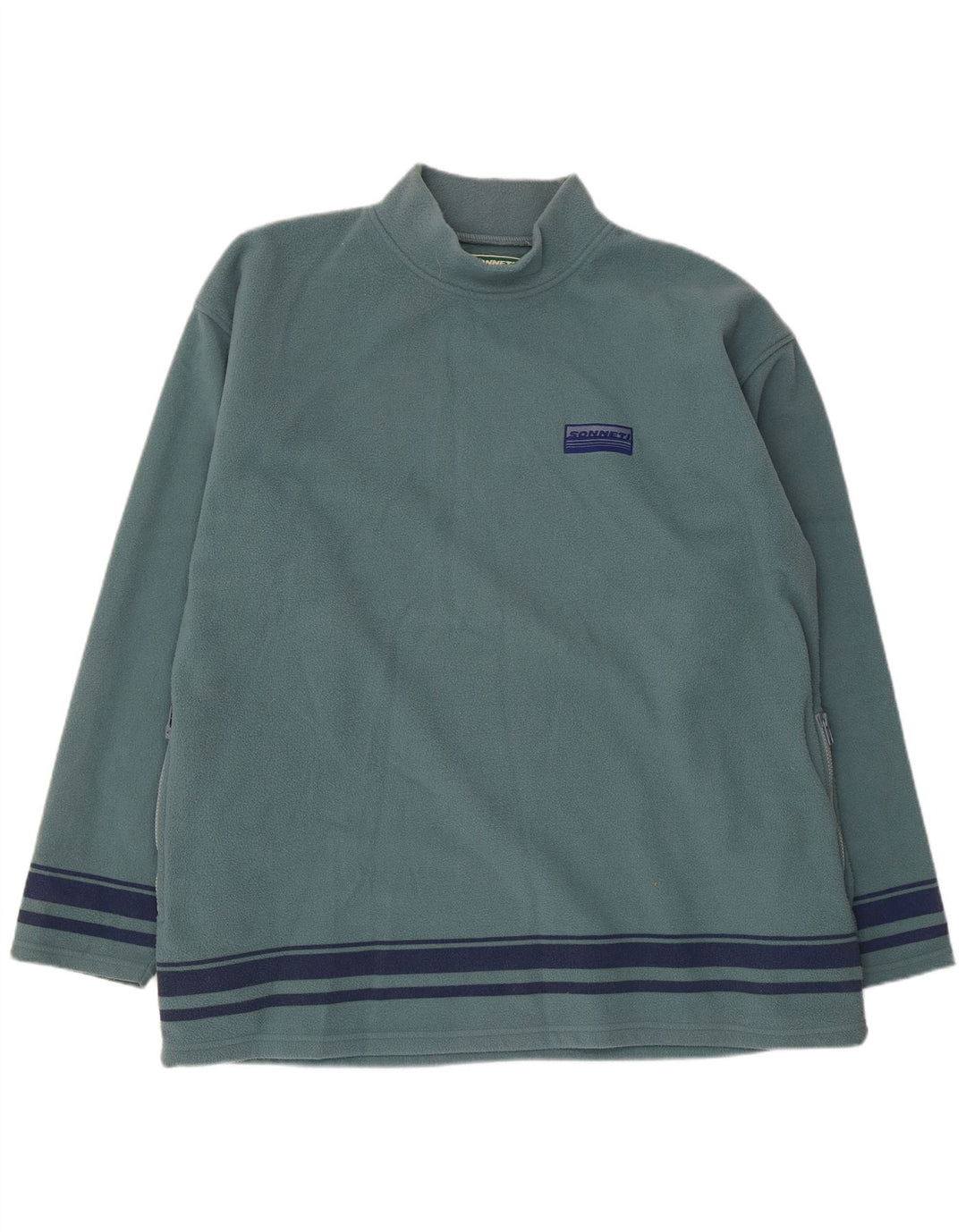 Męski sweter polarowy SONNETI 4XL z poliestru w niebieskie paski